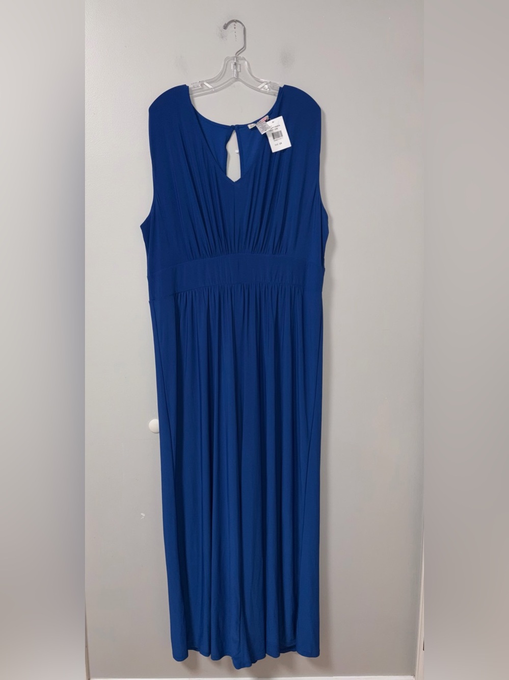 Love Squared Cobalt Blue Sleeveless Wide Leg Dressy Jumpsuit Chic Classic NWT 3X